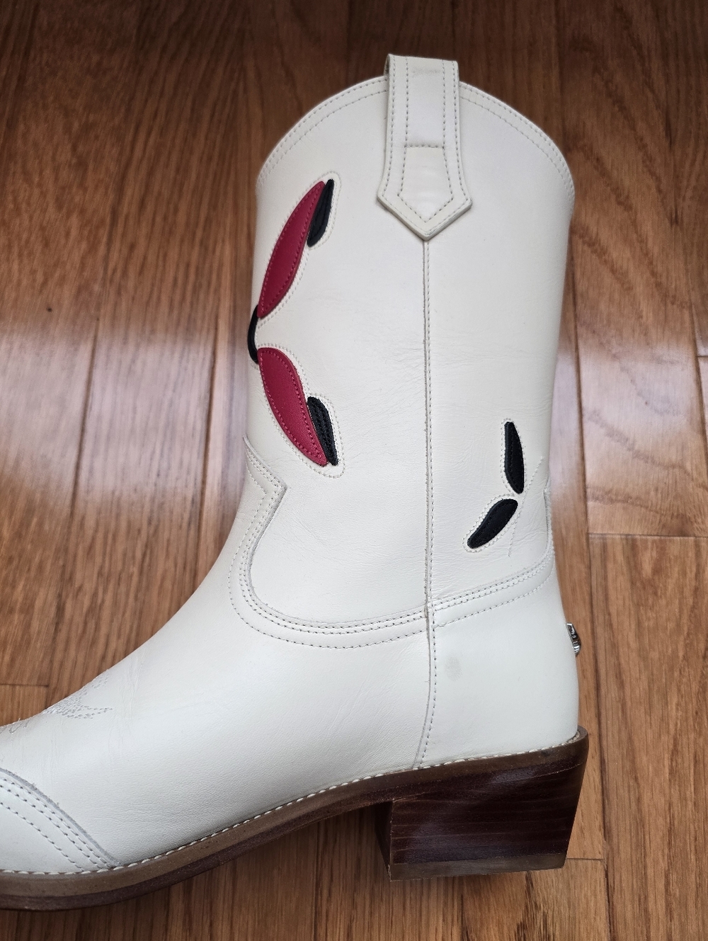 NEW Zadig And Voltaire Cream Western Cara Leather Boots Size 36 - Picture 12 of 16